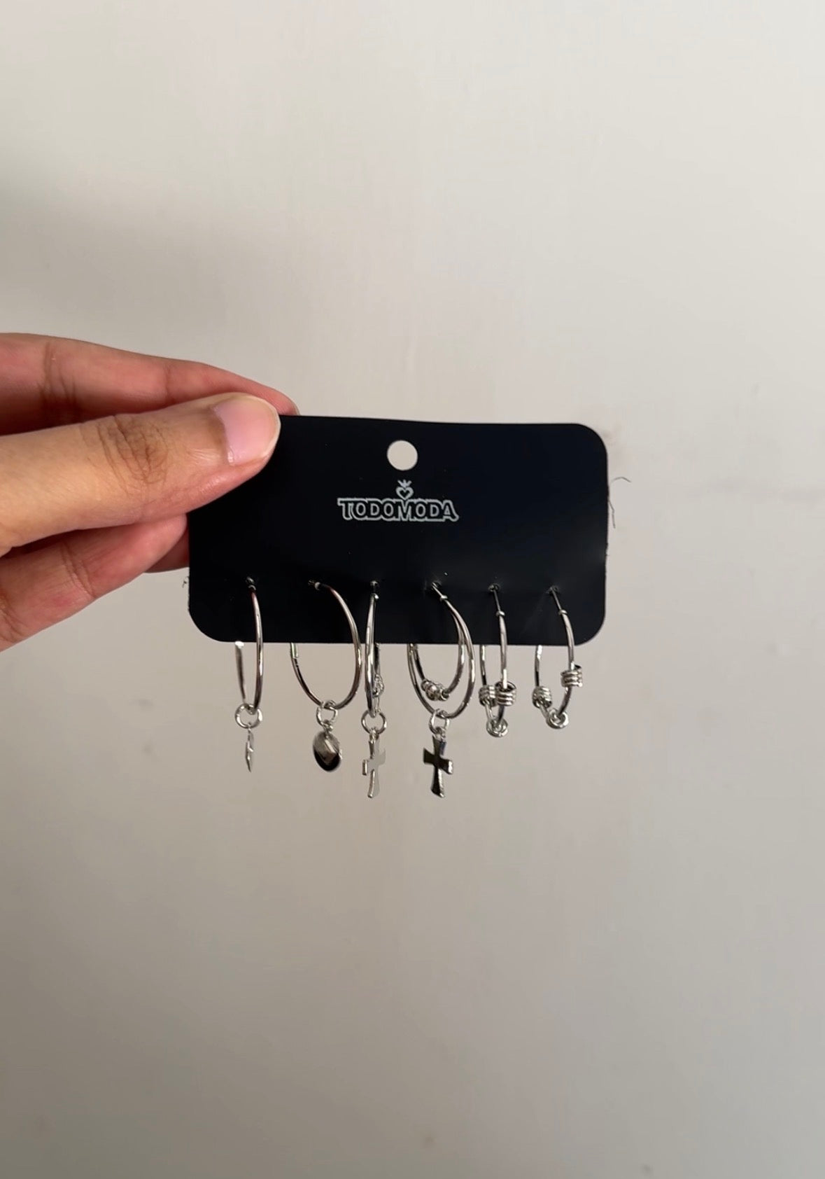 E243 TODAMODA SILVER HOOPS SET