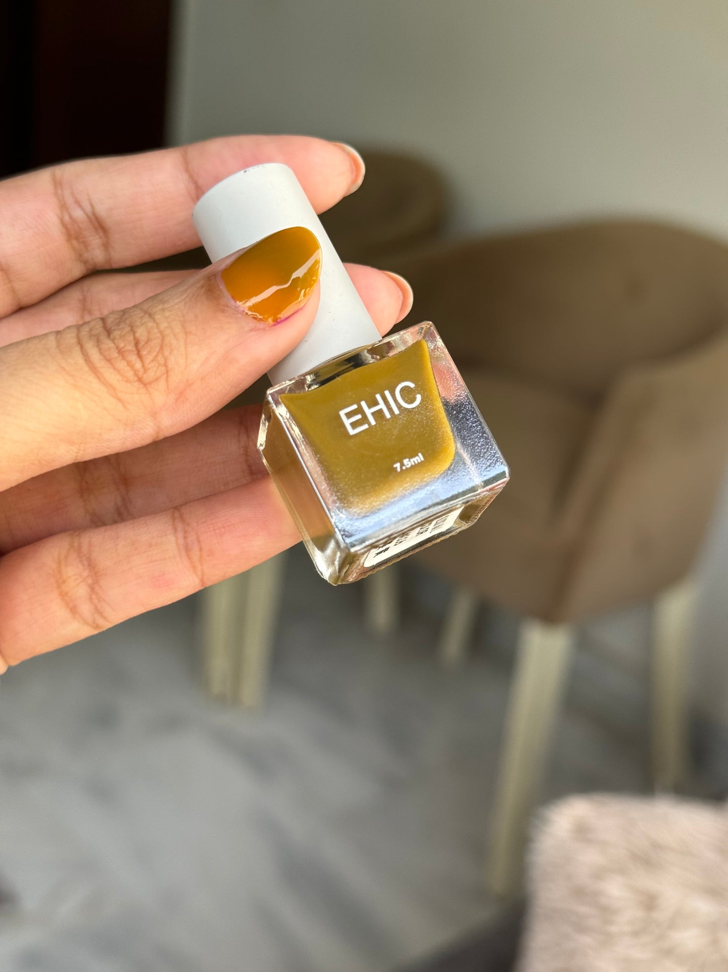 KOREAN MUSTARD NAIL COLOR