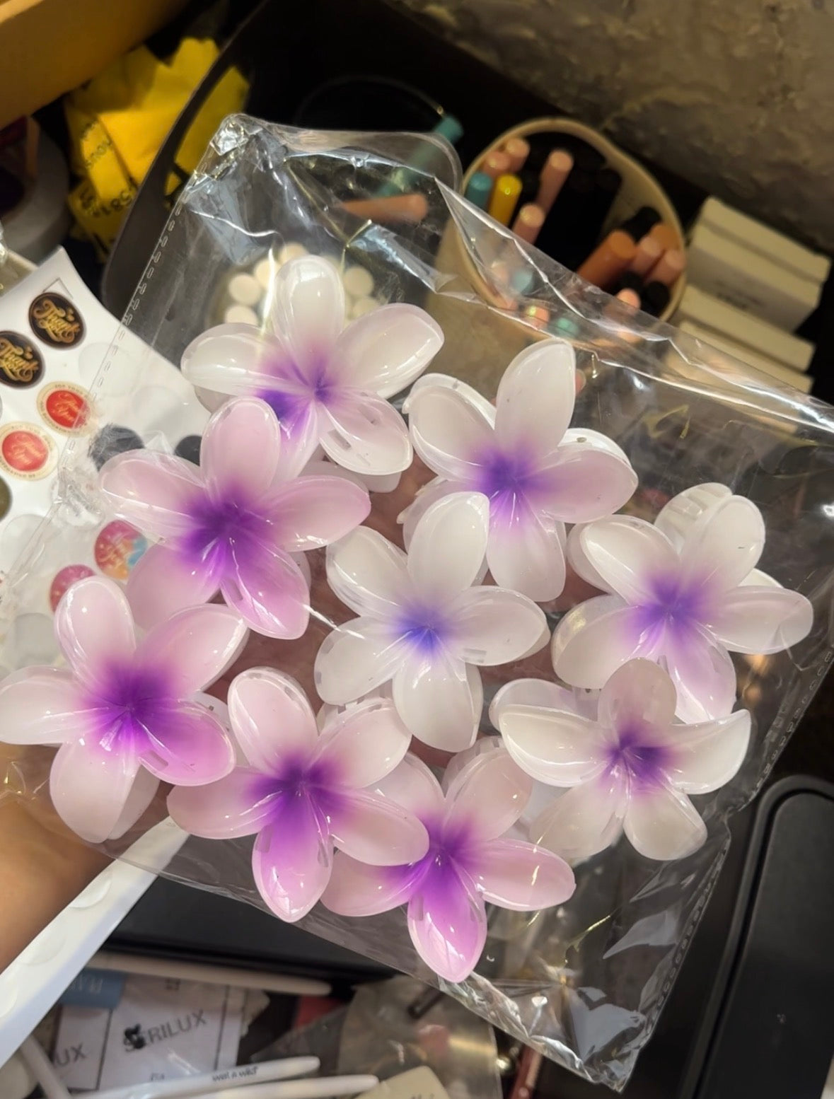 PURPLE AND WHITE