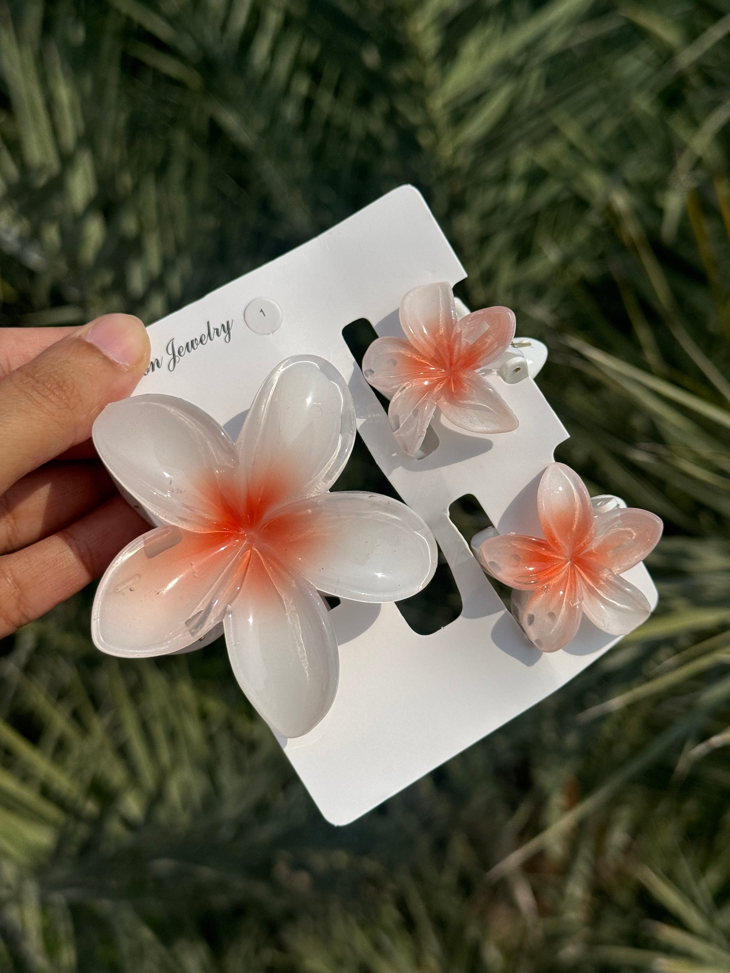 ORANGE AND WHITE FLORAL SET