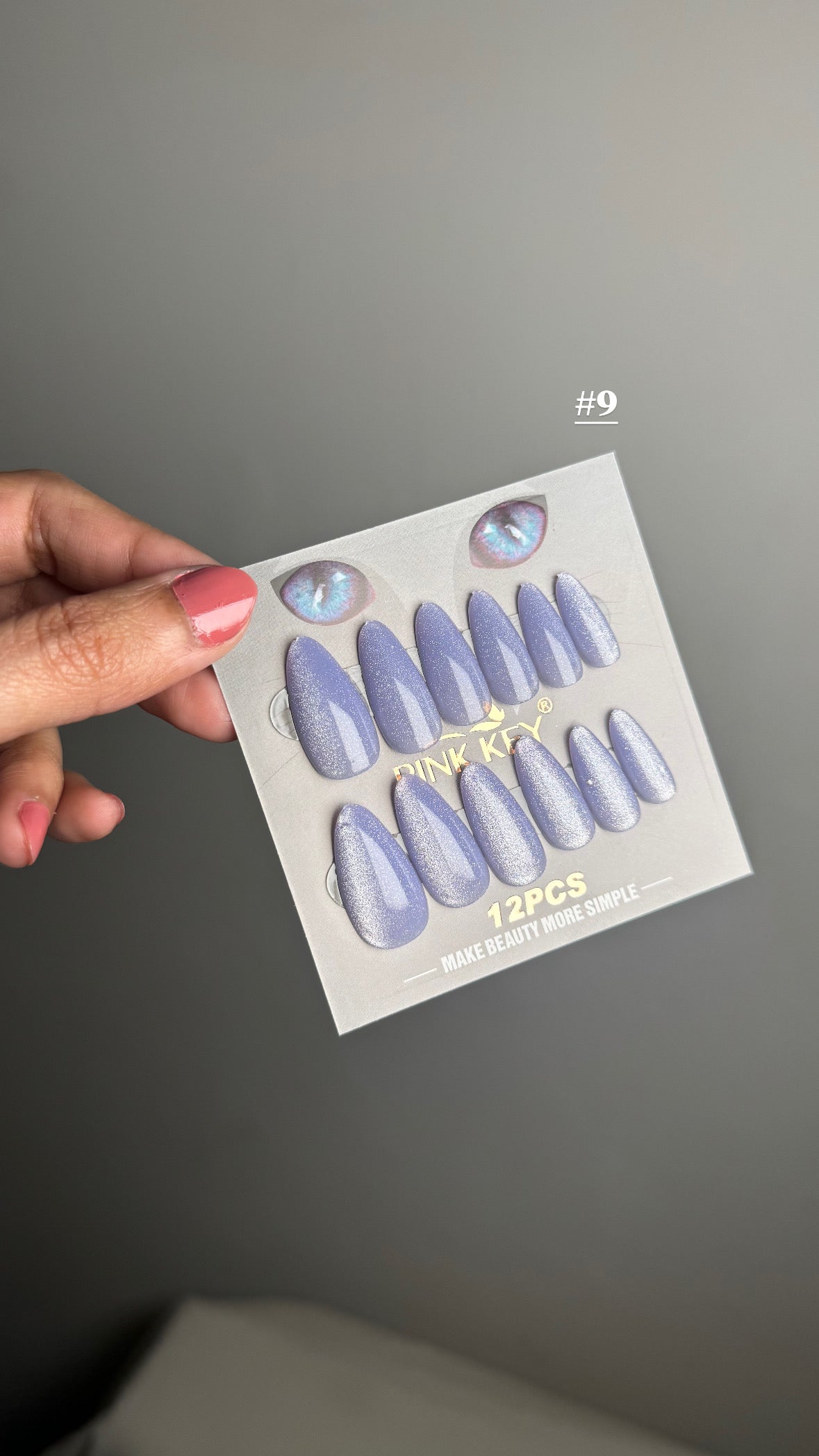 OVAL GLITTER MIRROR NAILS SET