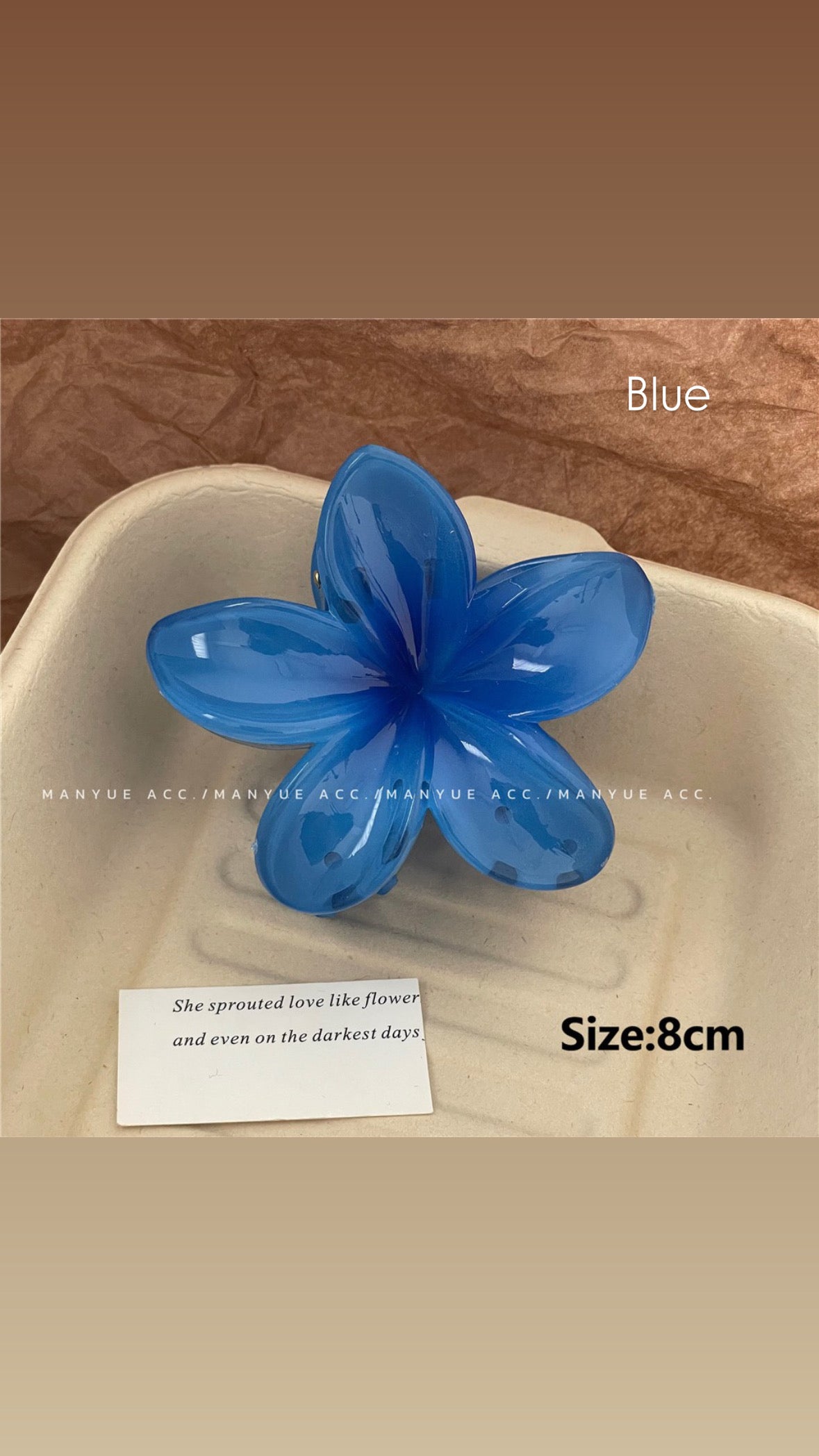(A) LARGE FLOWER HAIR CLIP