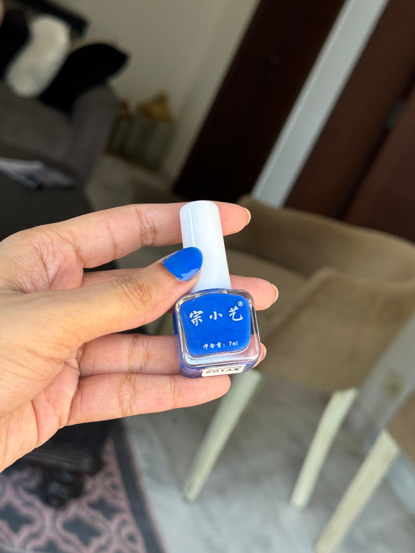 BLUE KOREAN NAIL COLOR