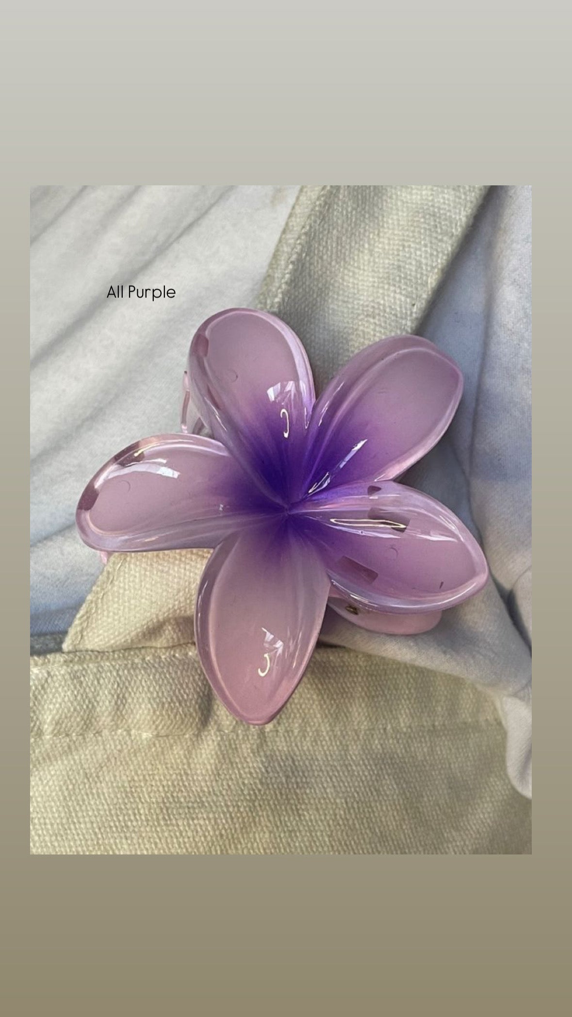 (A) LARGE FLOWER HAIR CLIP