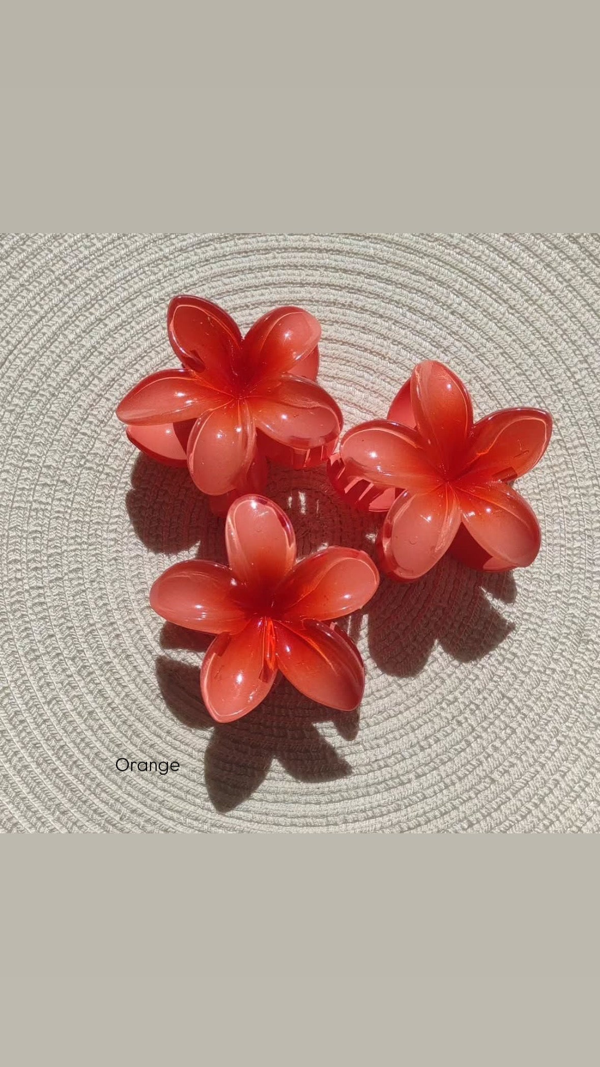 (A) LARGE FLOWER HAIR CLIP