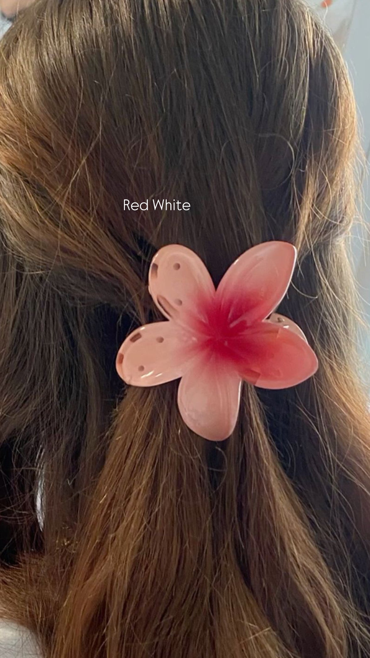 (A) LARGE FLOWER HAIR CLIP