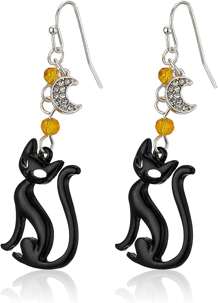 E83 BLACK CAT EARRINGS