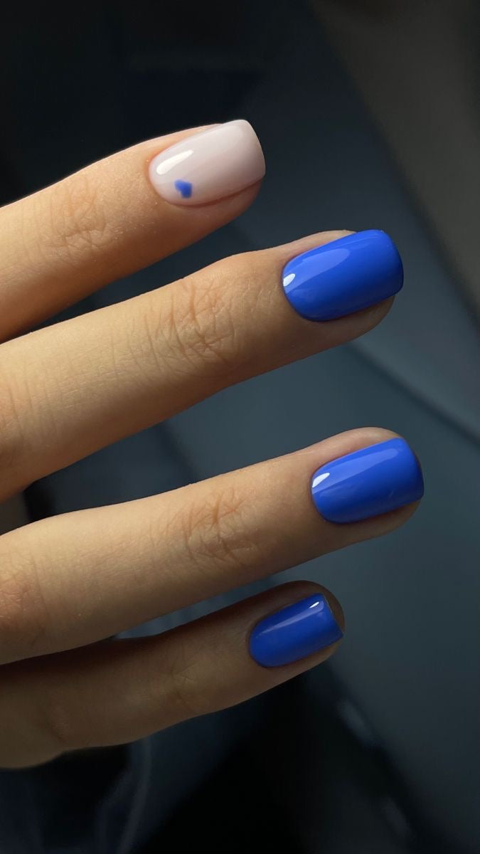 BLUE KOREAN NAIL COLOR