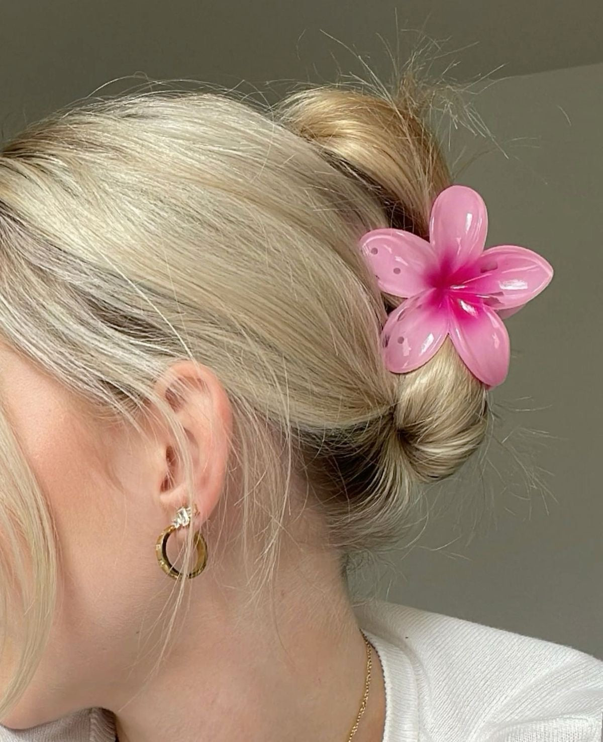 (A) LARGE FLOWER HAIR CLIP