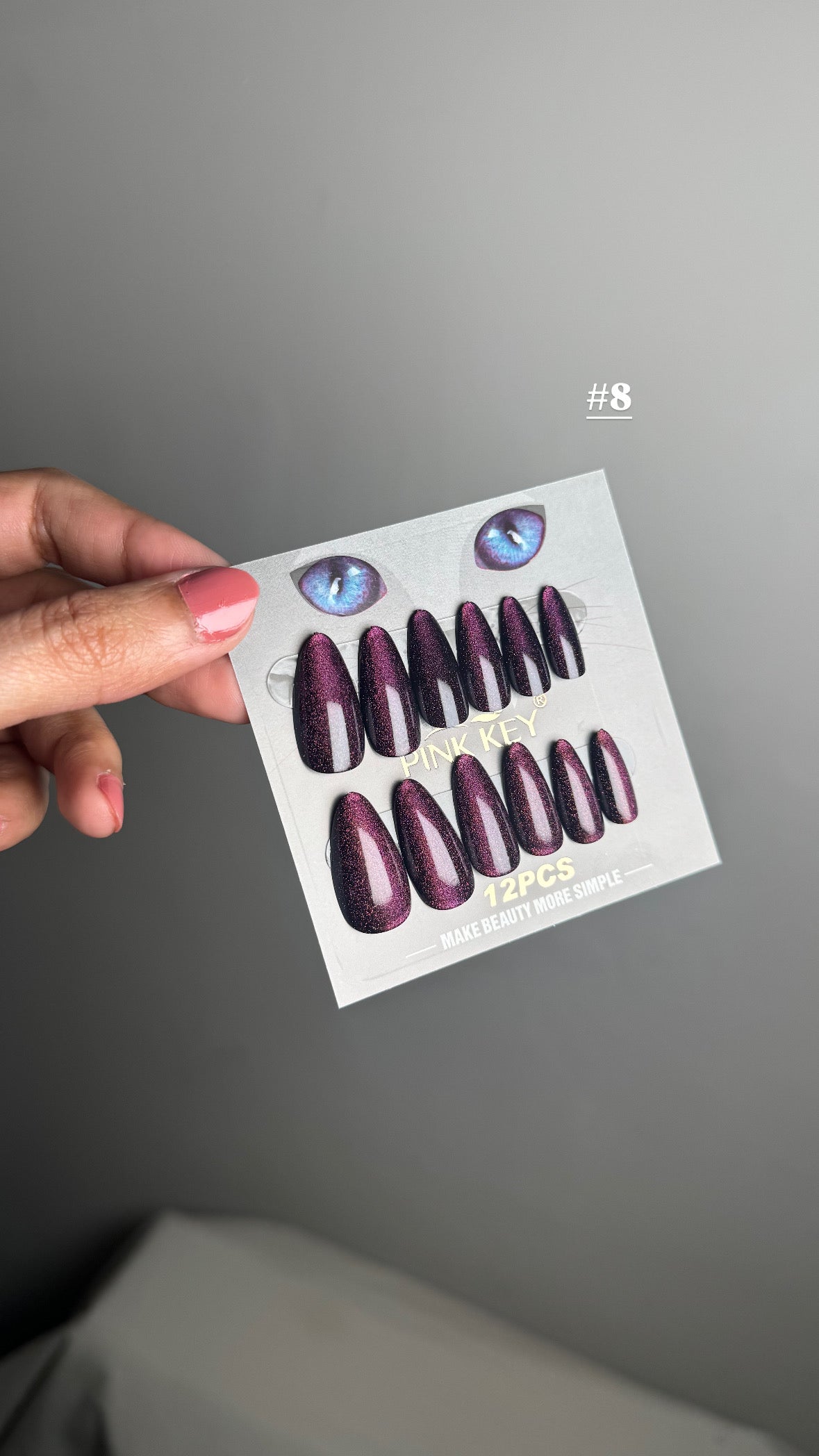 OVAL GLITTER MIRROR NAILS SET