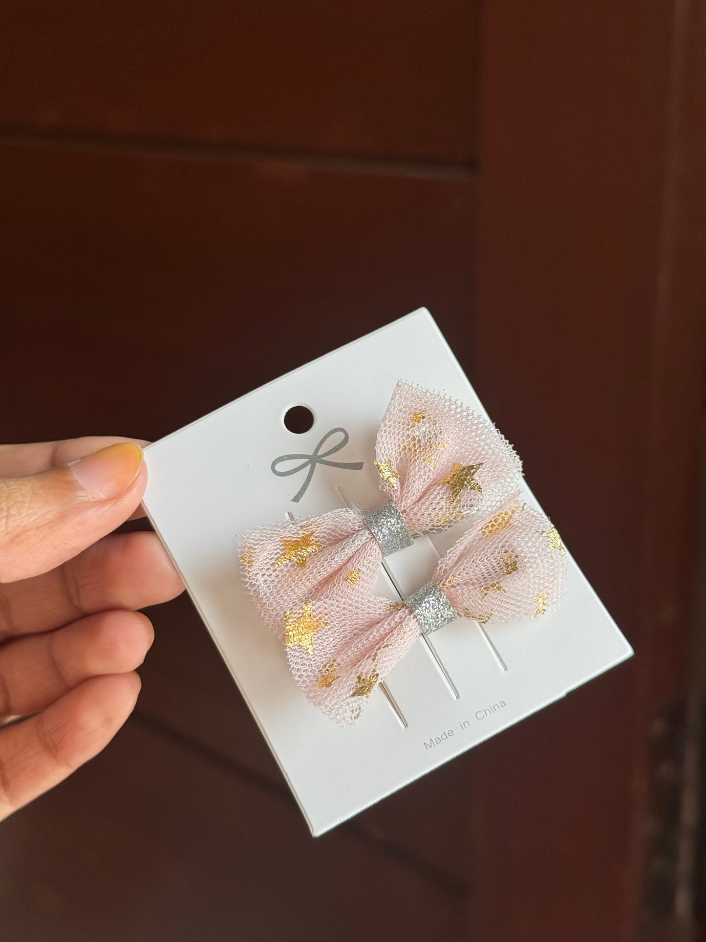 B190 KIDS HAIR BOW PAIR