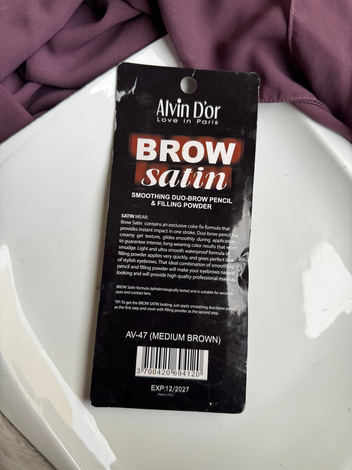 ALVIN DOR BROW SATIN SMOOTHING AND FILLING DUO EYEBROW PENCIL
