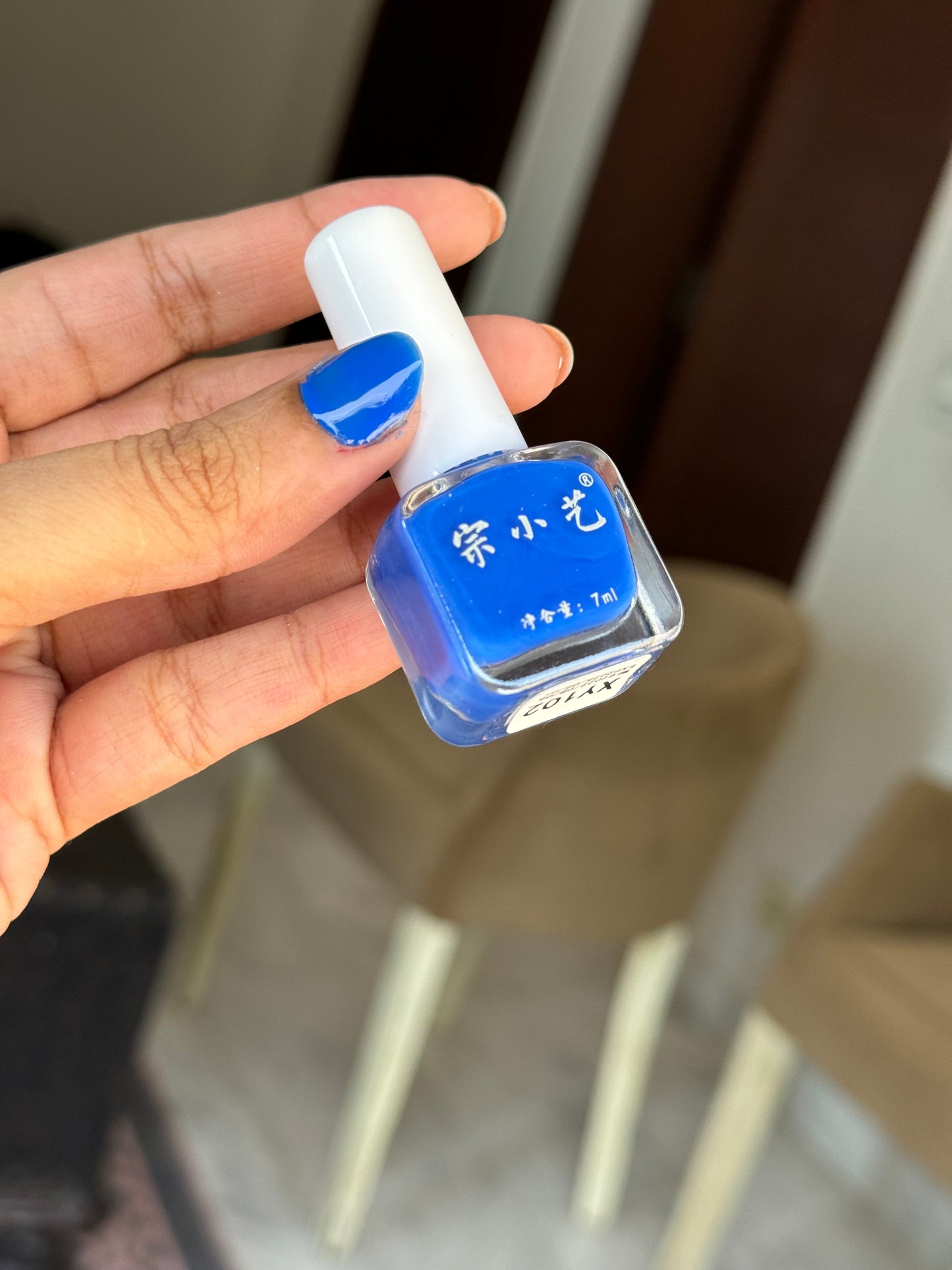 BLUE KOREAN NAIL COLOR