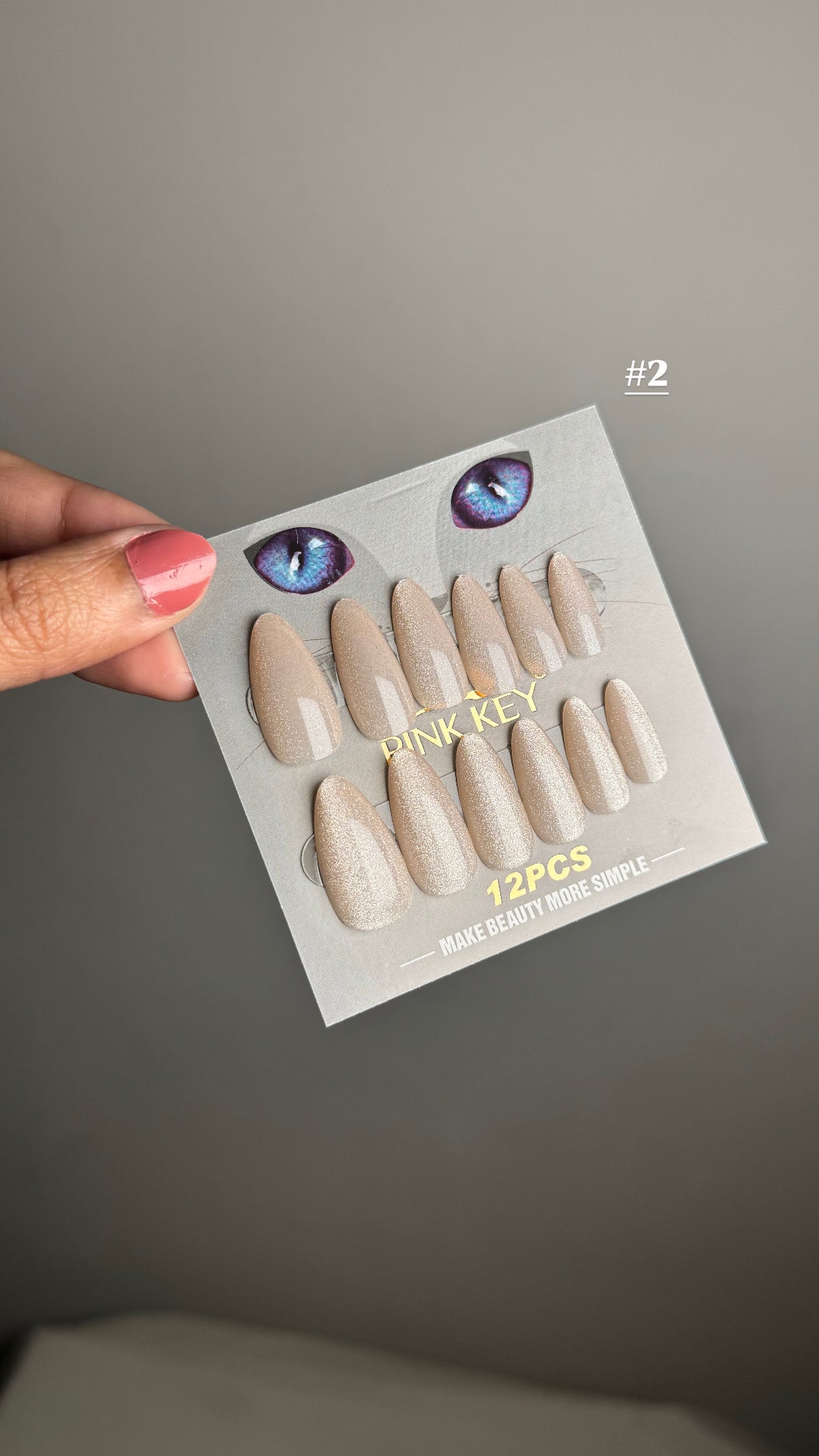 OVAL GLITTER MIRROR NAILS SET