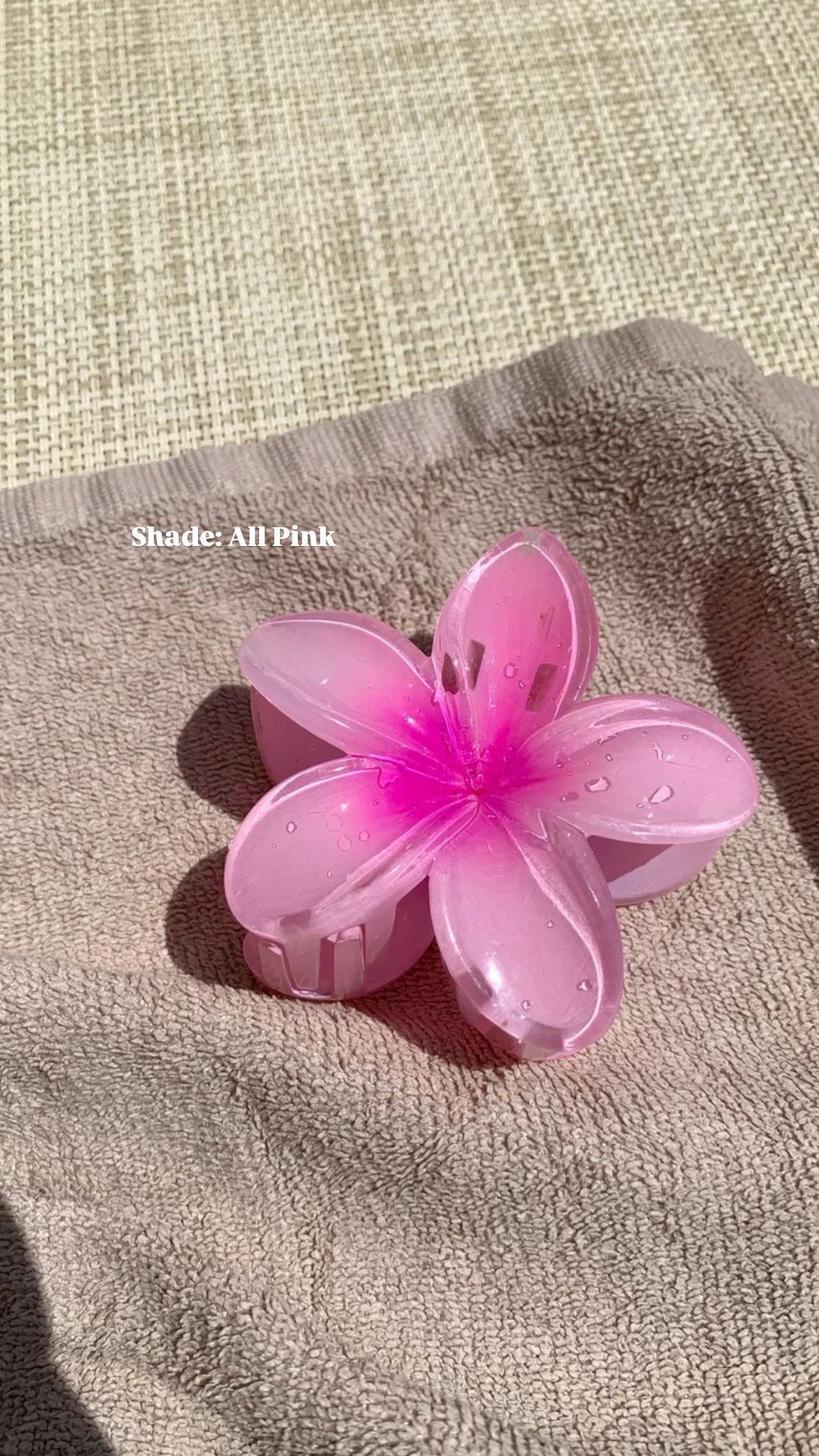 (A) LARGE FLOWER HAIR CLIP