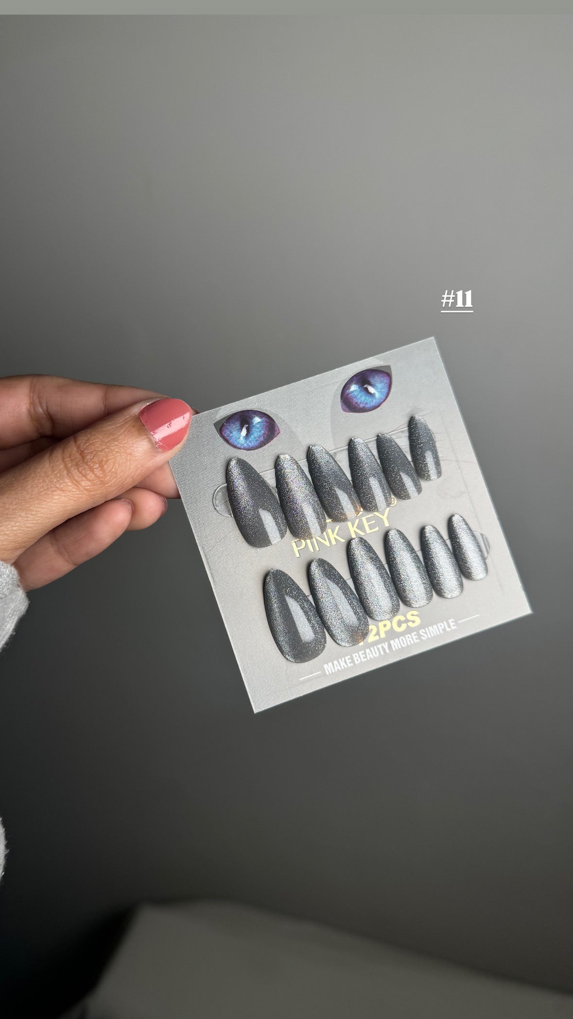 OVAL GLITTER MIRROR NAILS SET