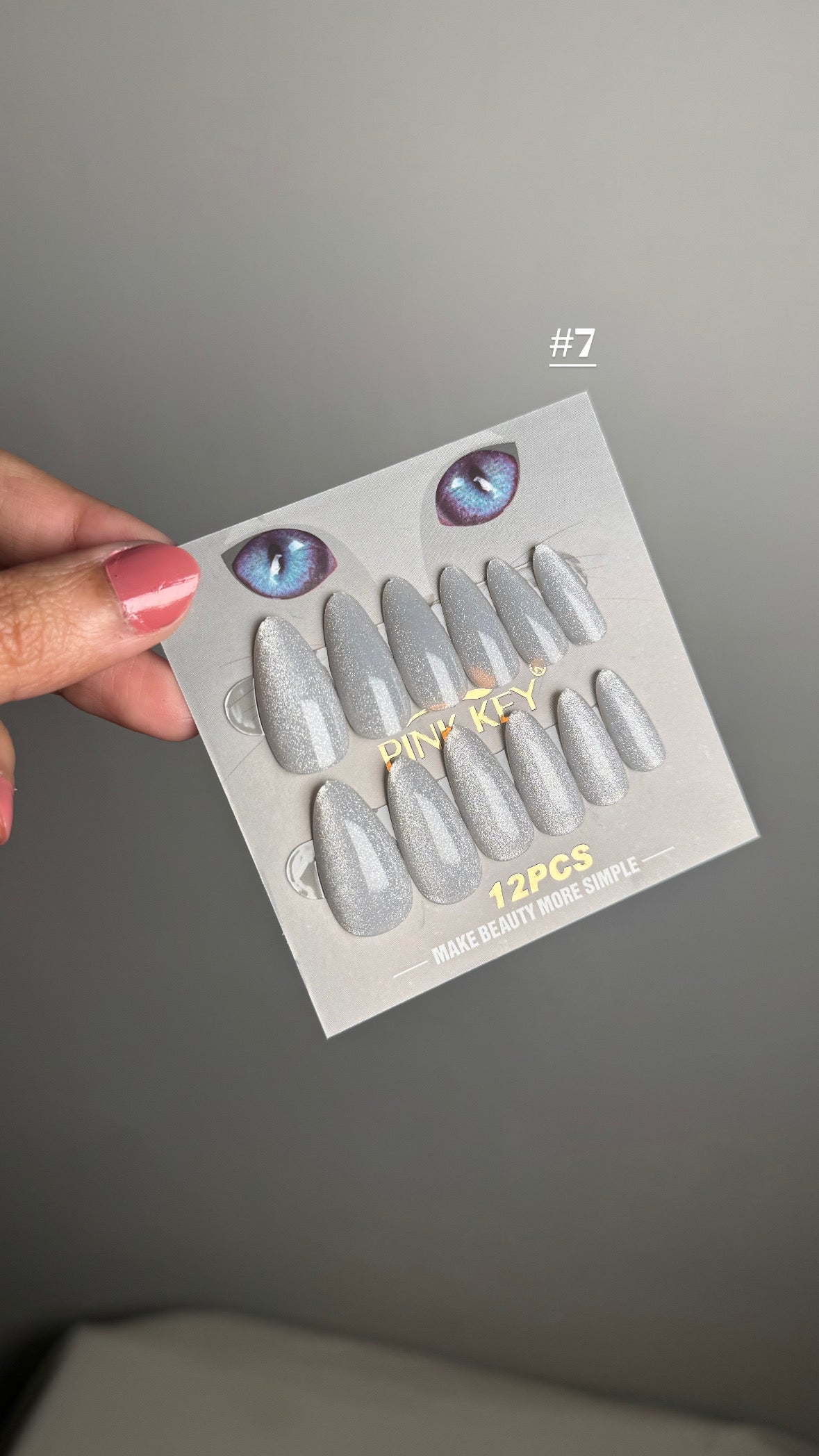 OVAL GLITTER MIRROR NAILS SET