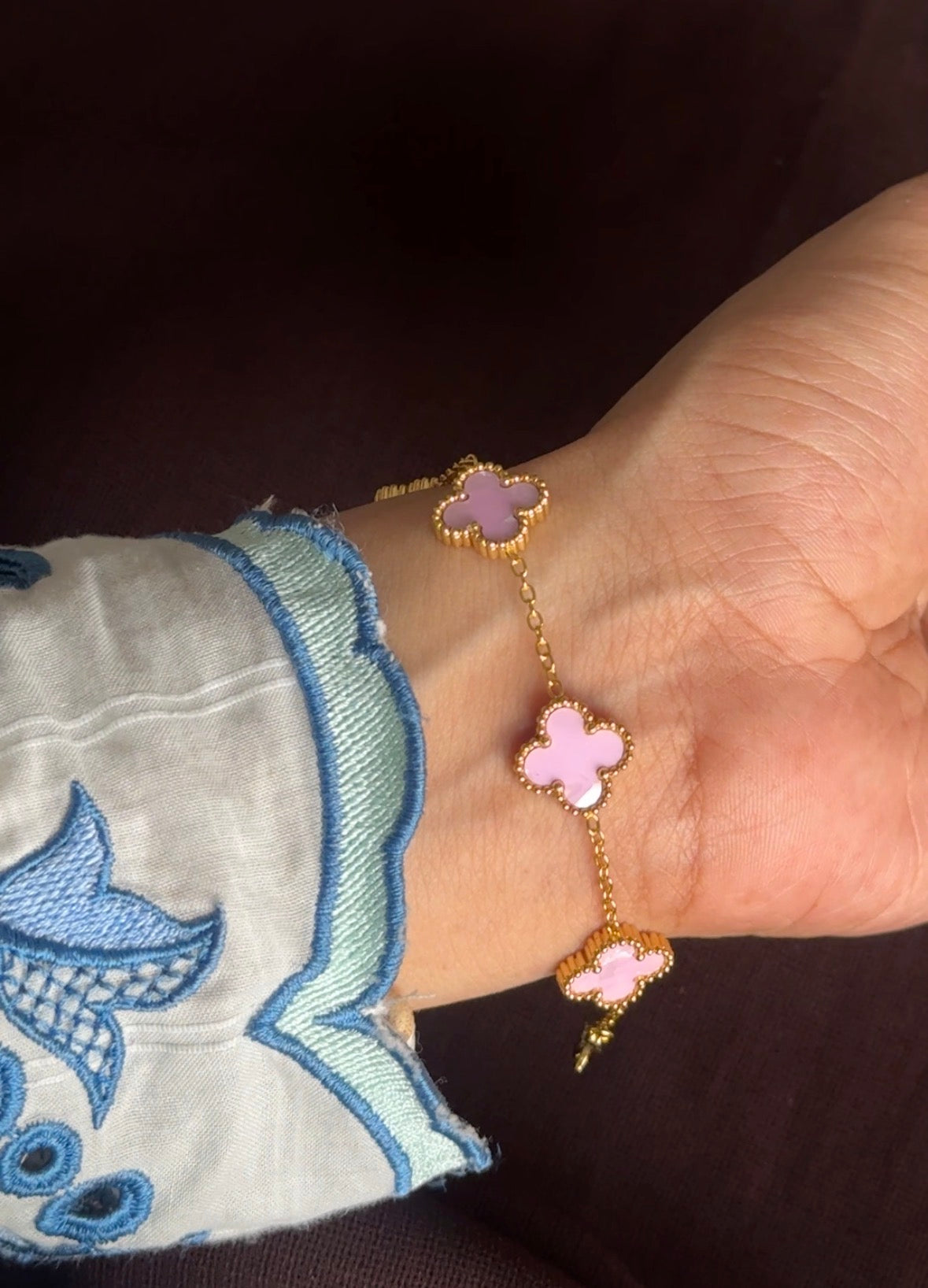 E170 PINK VAN CLEEF / CLOVER BRACELET