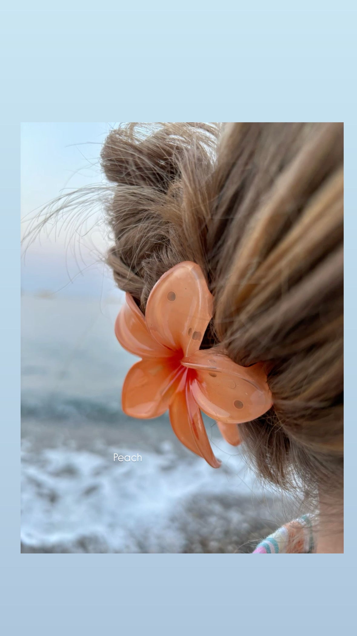 (A) LARGE FLOWER HAIR CLIP