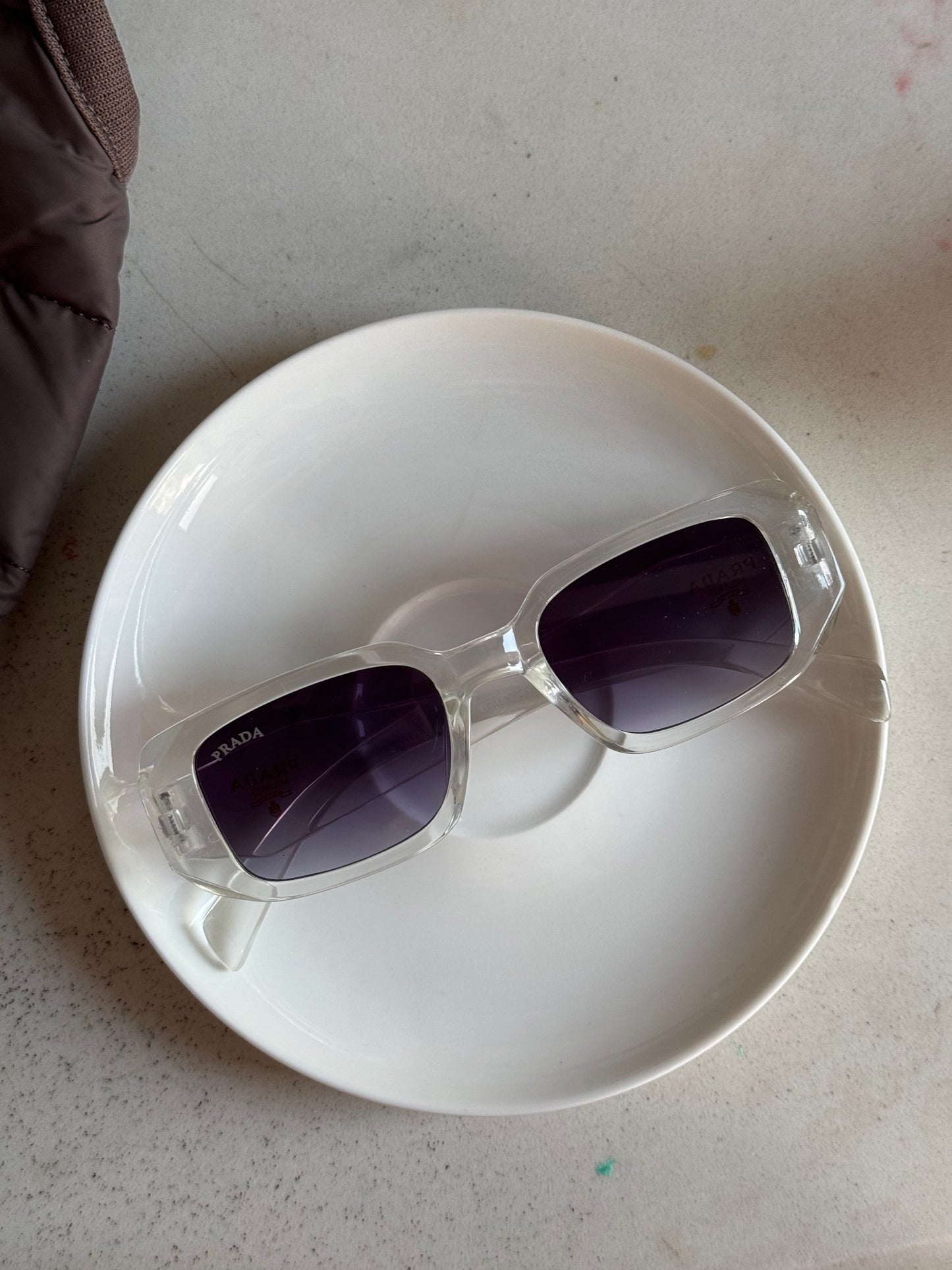 CLEAR PRADA SUNGLASSES / SHADES