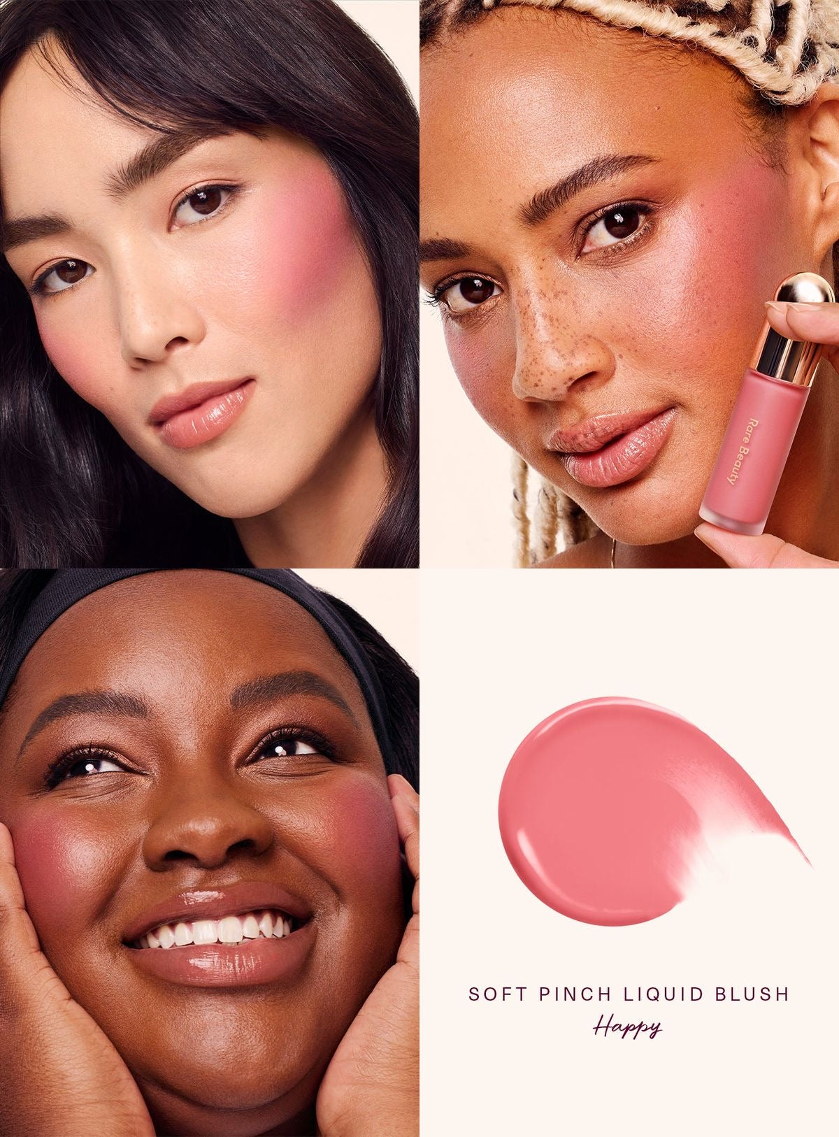 RARE BEAUTY BLUSH IN SAHDE HAPPY