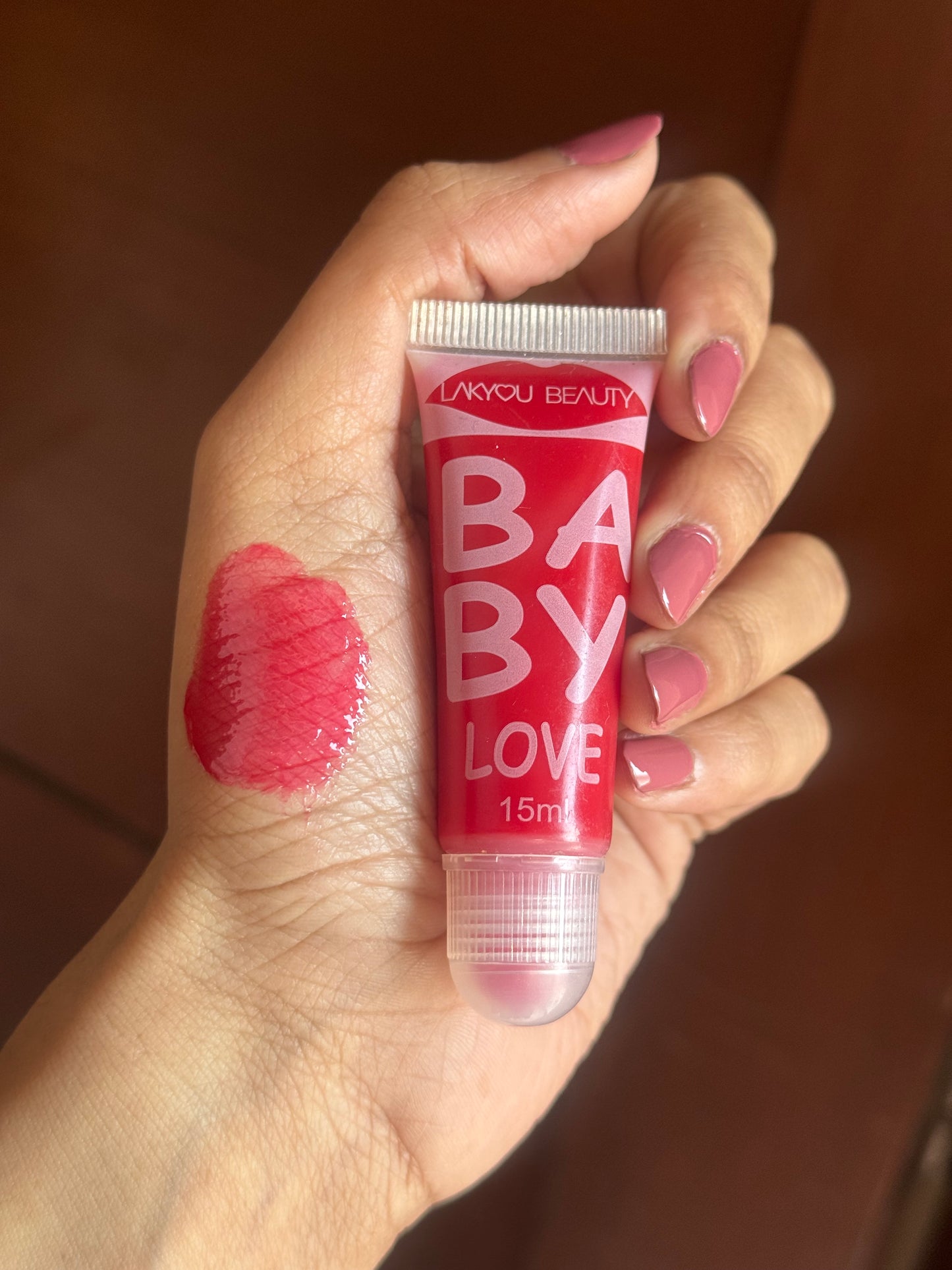 BABY GLOSS IN PINKISH RED COLOR