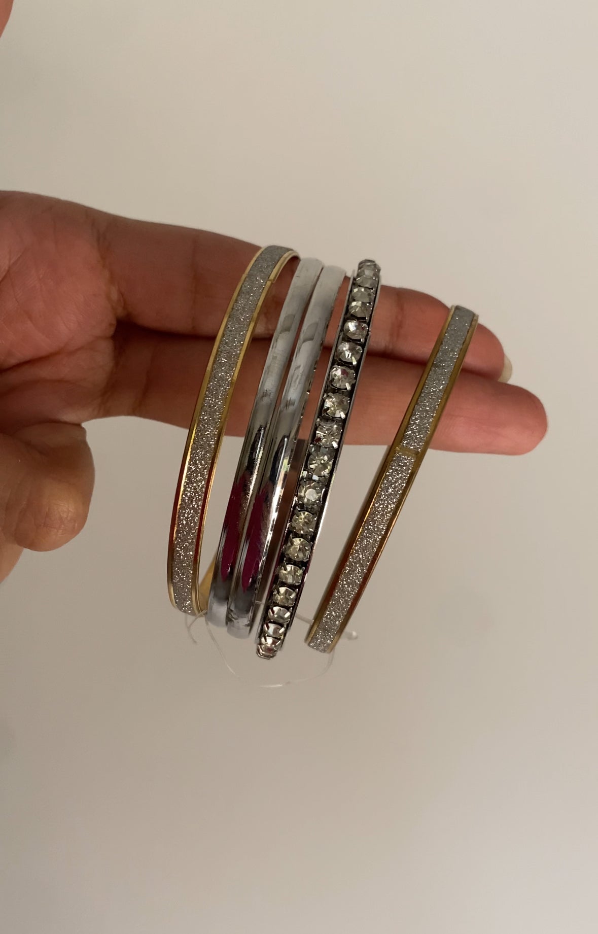 F9 SILVER BANGLES SET