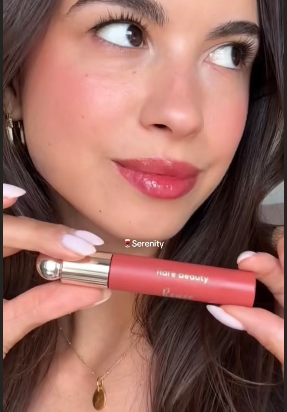 RARE BEAUTY LIP OIL IN SHADE SERENITY