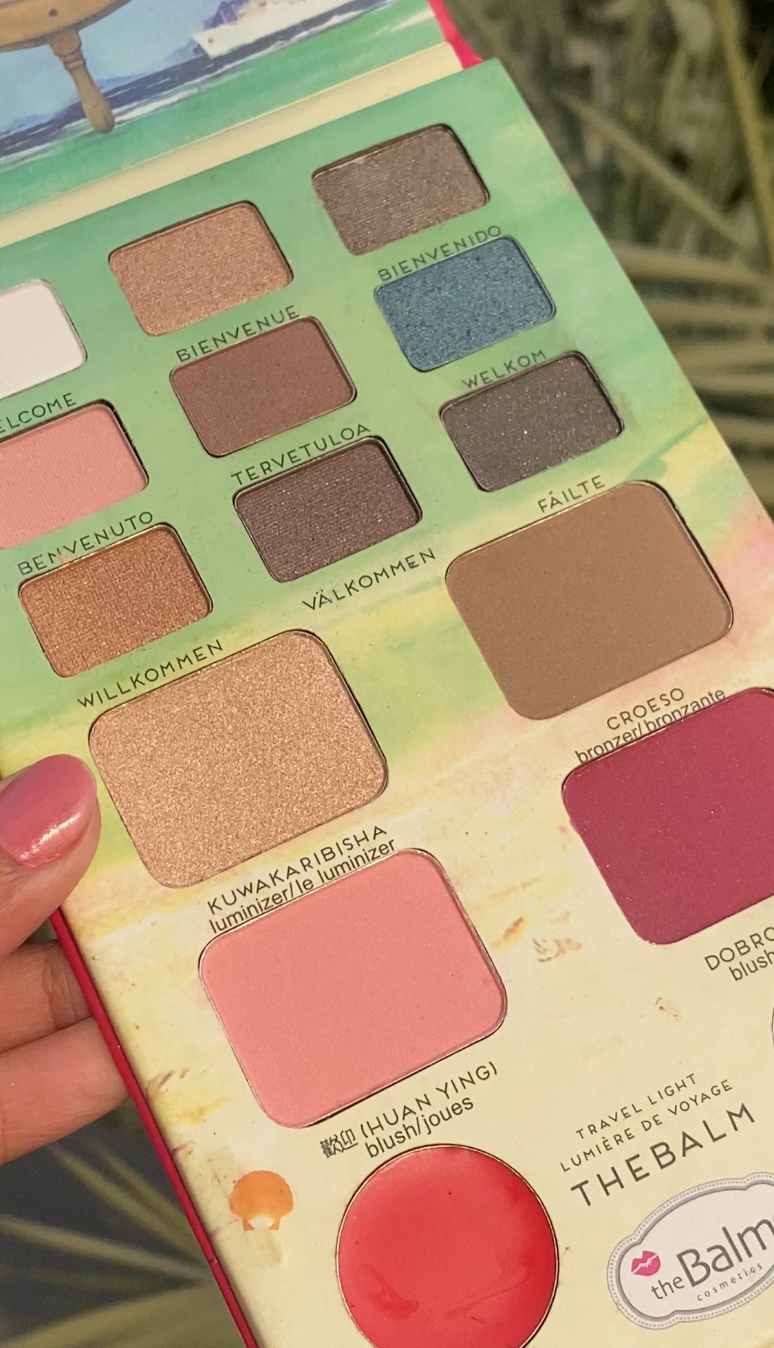 THE BALM VOYAGE EYESHADOW BLUSH HIGHLIGHTER AND LIP COLOR PALETTE