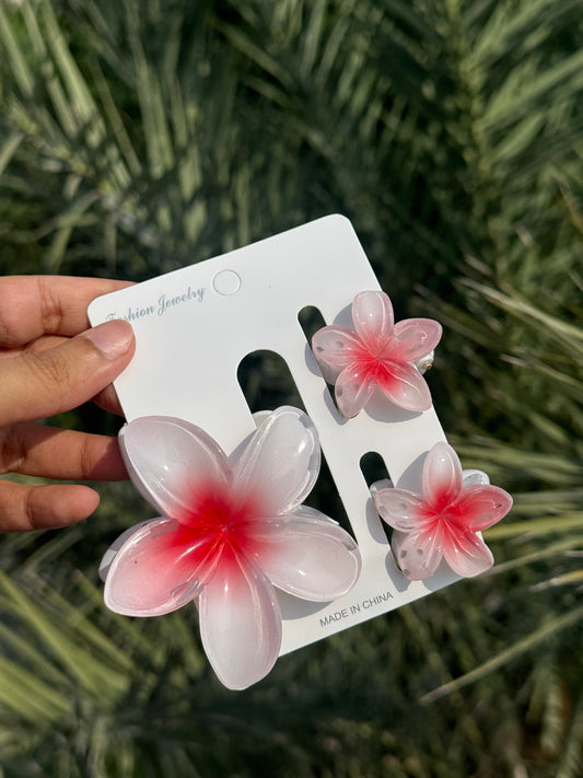 RED AND WHITE FLORAL SET