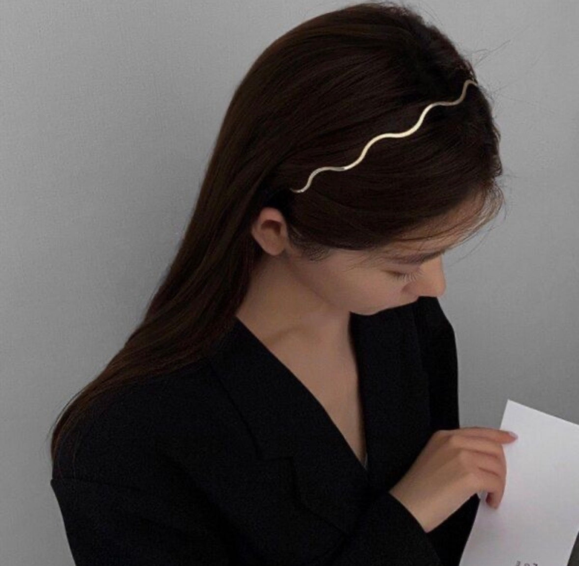 E43 THIN METAL GOLDEN HEADBAND