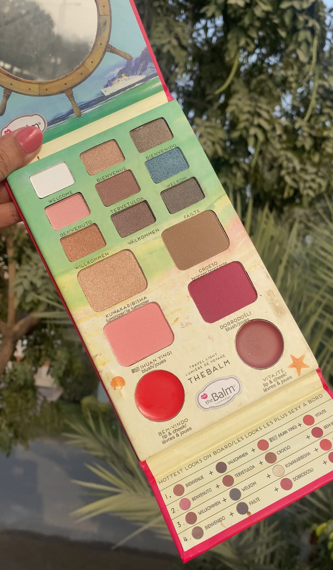 THE BALM VOYAGE EYESHADOW BLUSH HIGHLIGHTER AND LIP COLOR PALETTE