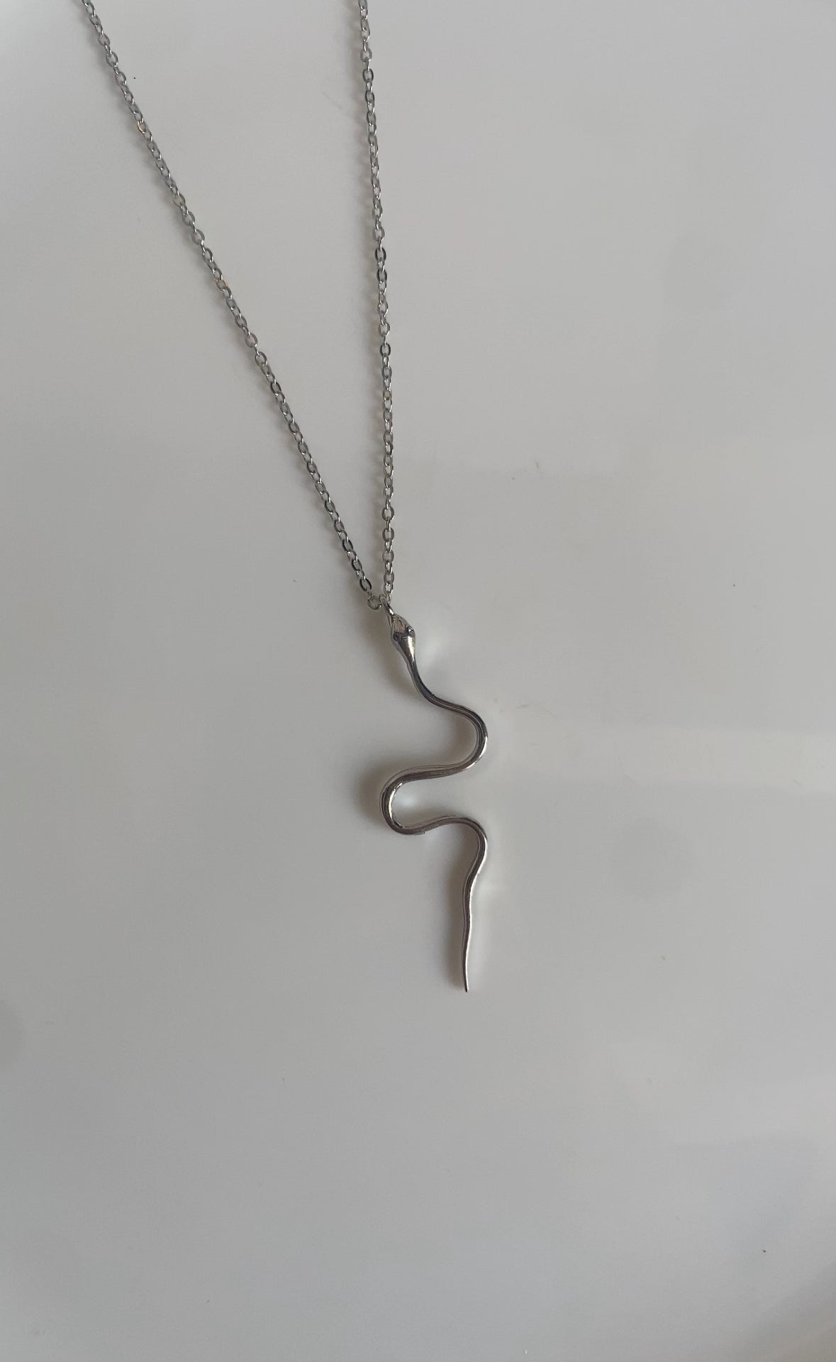 F25 SILVER SNAKE NECKLACE PENDANT