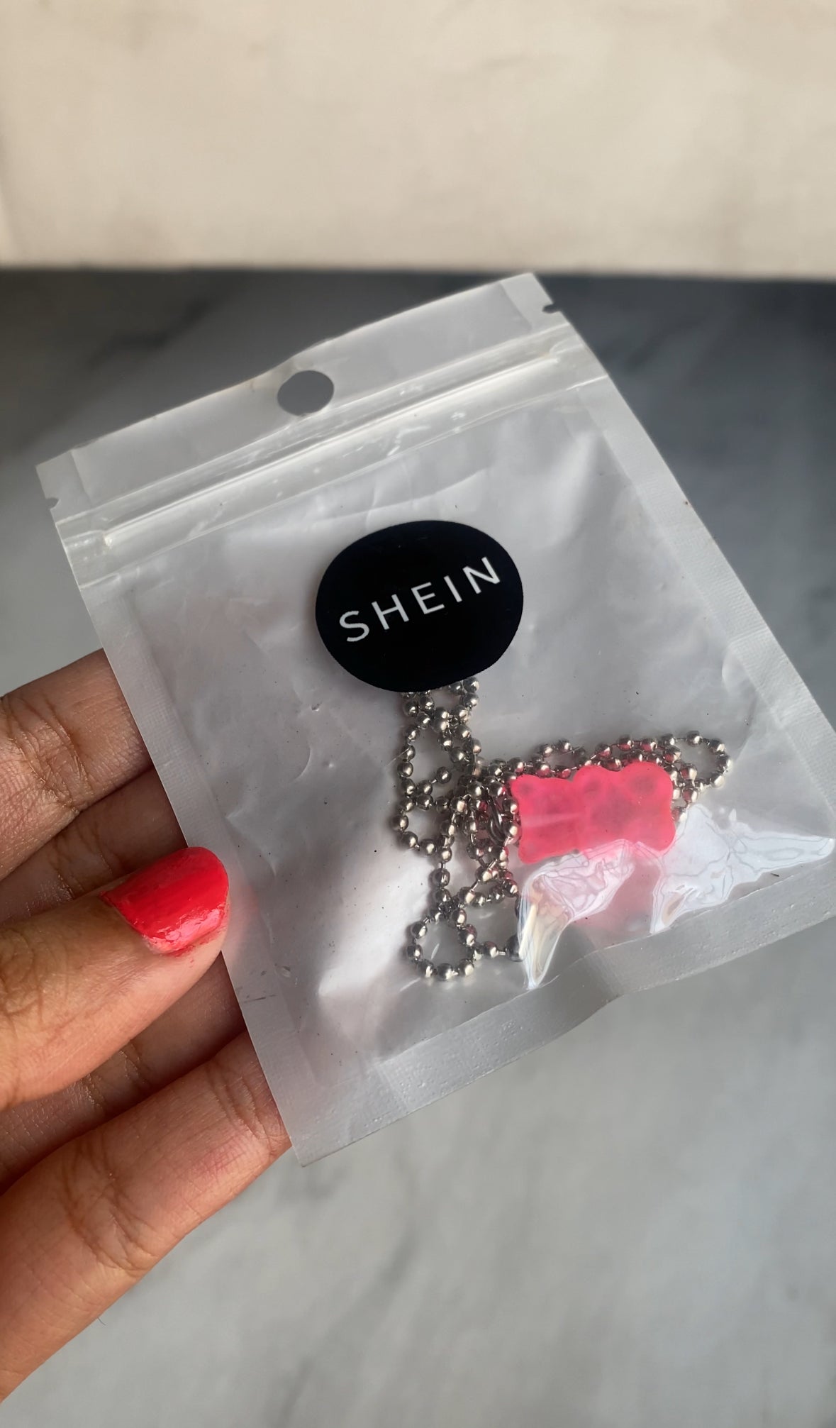 F91 PINK SHEIN BEAR PENDANT