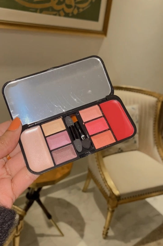 MELLIESH SUNSET RED CREAMY BLUSH CREAMY HIGHLIGHTER AND EYESHADOW PALETTE