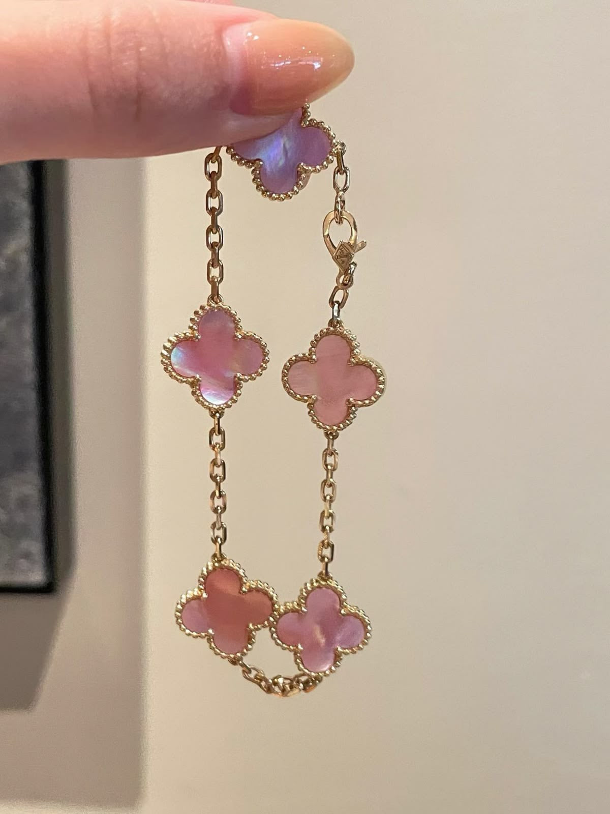 E170 PINK VAN CLEEF / CLOVER BRACELET