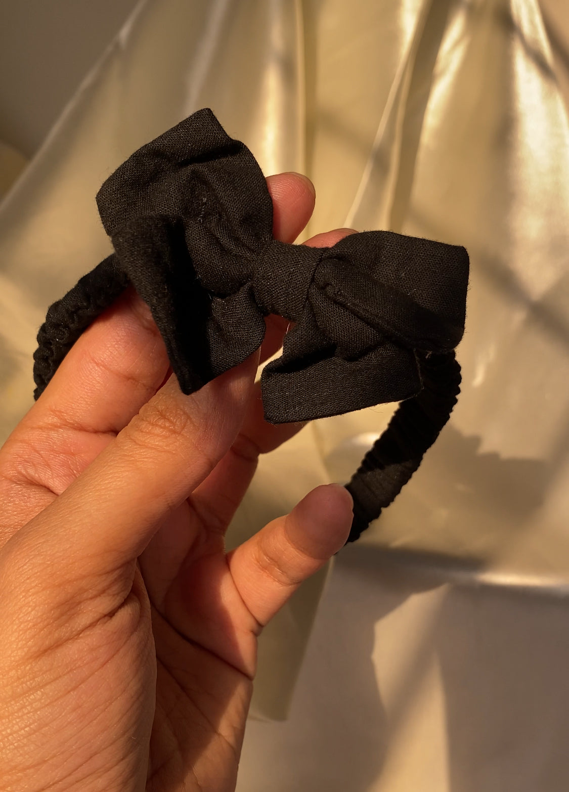 BLACK BOW HEADBAND