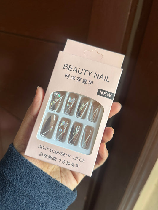 A2 NAIL SET WITH STICKER PACK (12 PIECES)