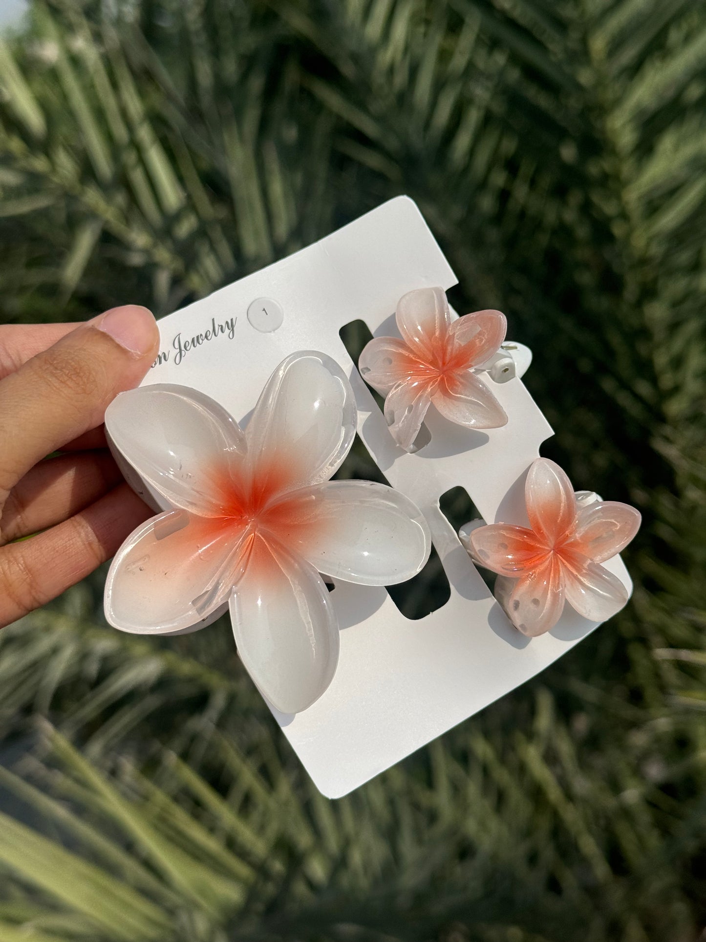 ORANGE AND WHITE FLORAL SET