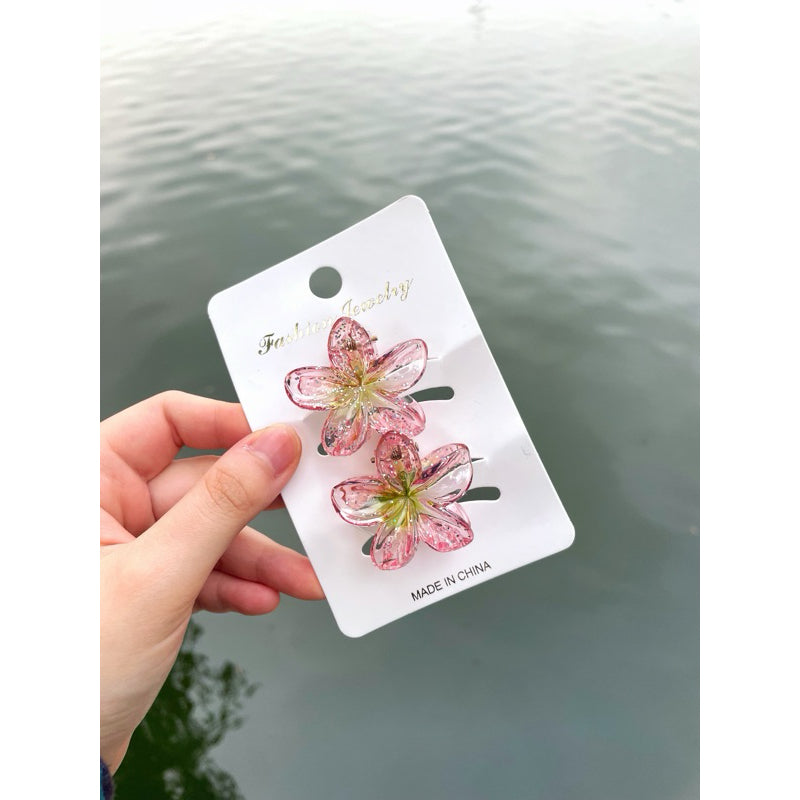 SMALL CLEAR GLITTER CLIP SET