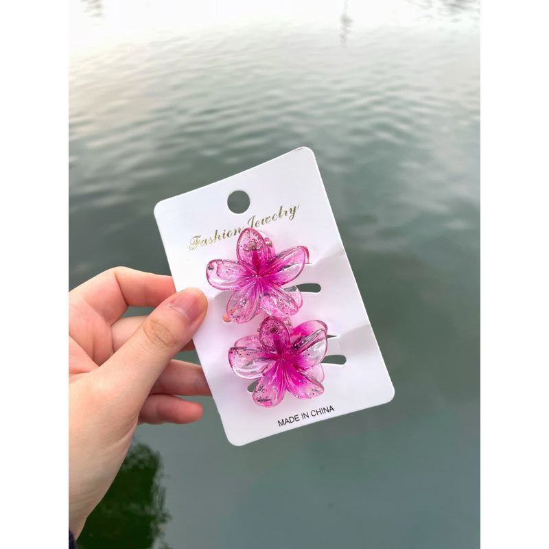 SMALL CLEAR GLITTER CLIP SET