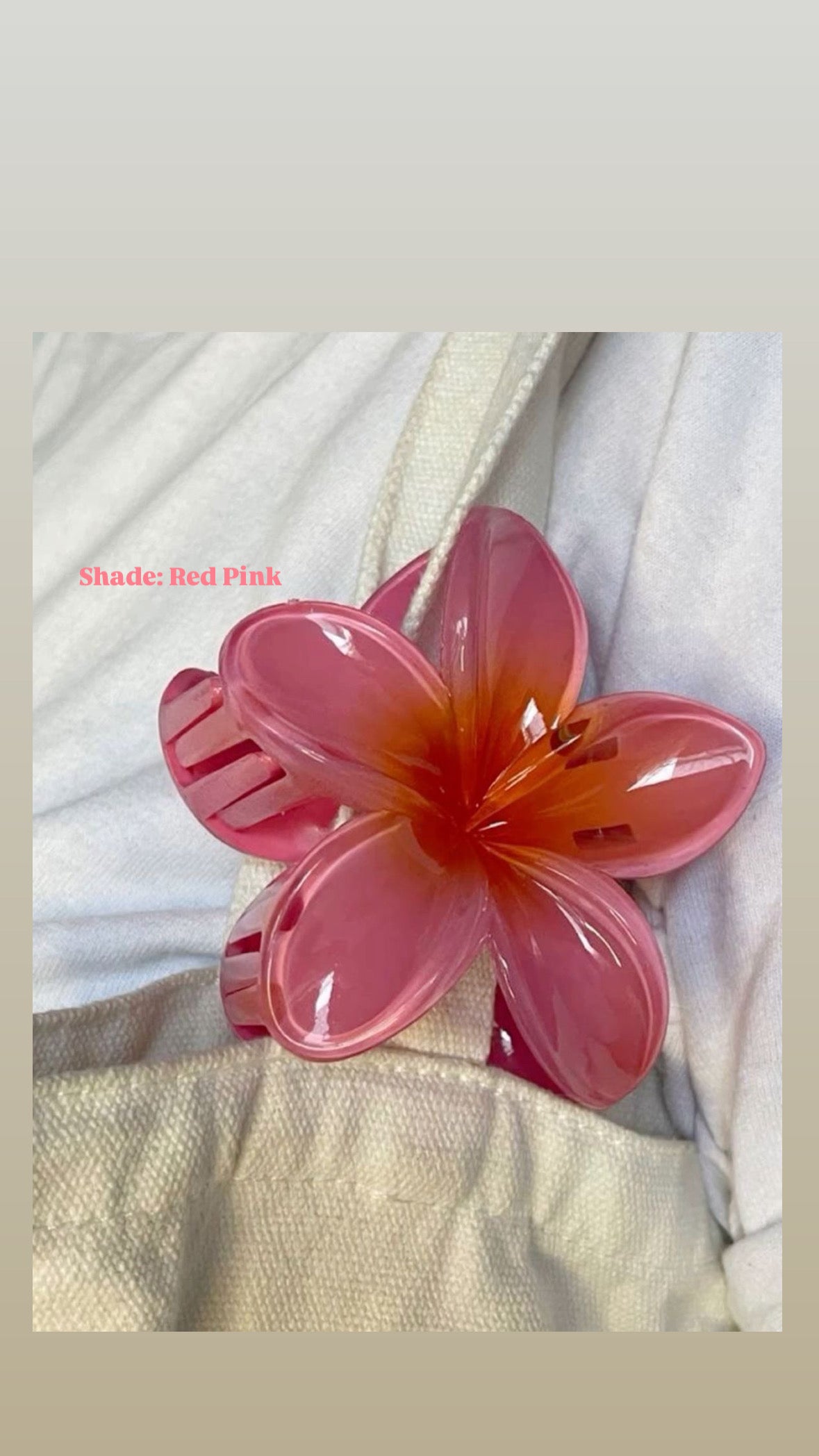 (A) LARGE FLOWER HAIR CLIP