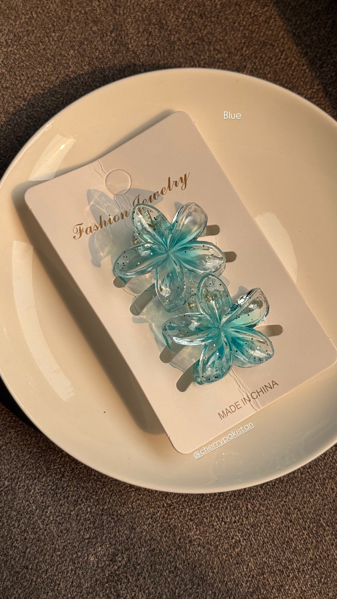 SMALL CLEAR GLITTER CLIP SET