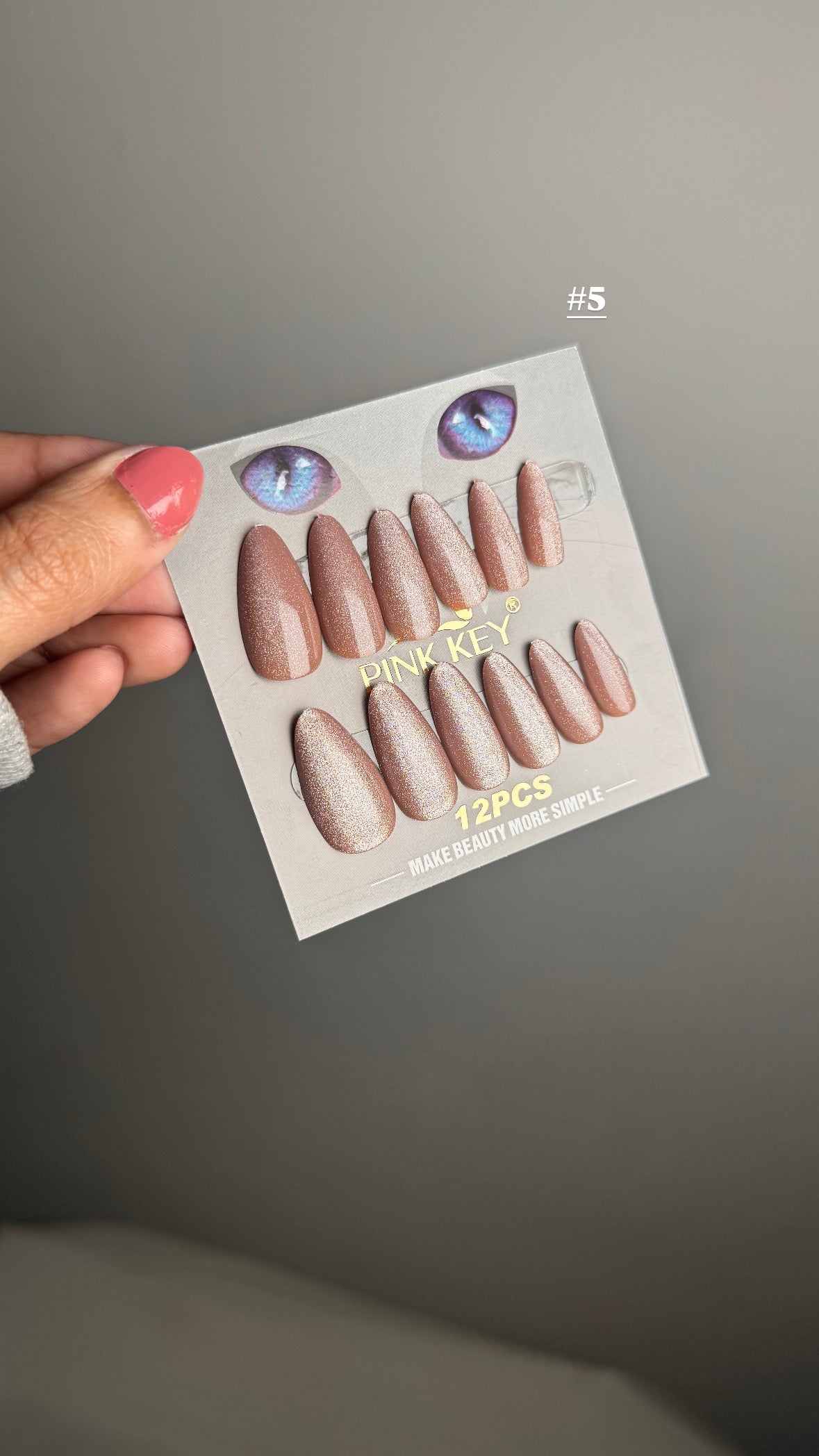 OVAL GLITTER MIRROR NAILS SET