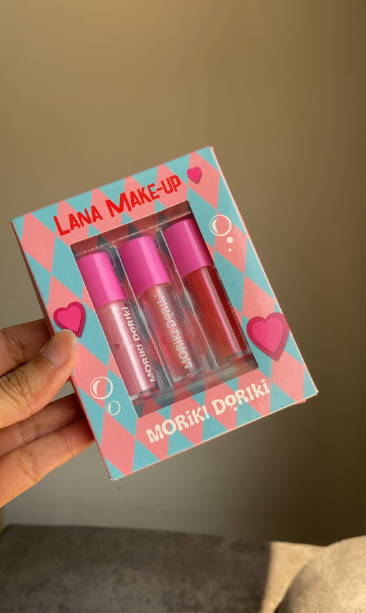 (D) MORIKI DORIKI LANA MINI MAKEUP LIP GLOSS SET