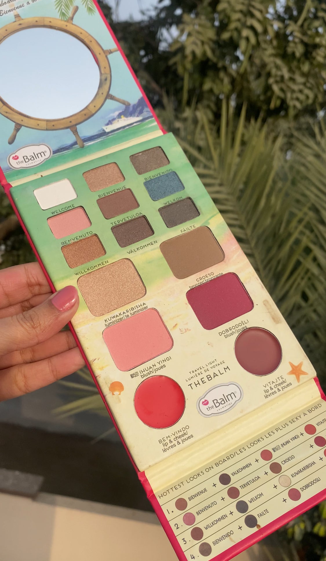 THE BALM VOYAGE EYESHADOW BLUSH HIGHLIGHTER AND LIP COLOR PALETTE