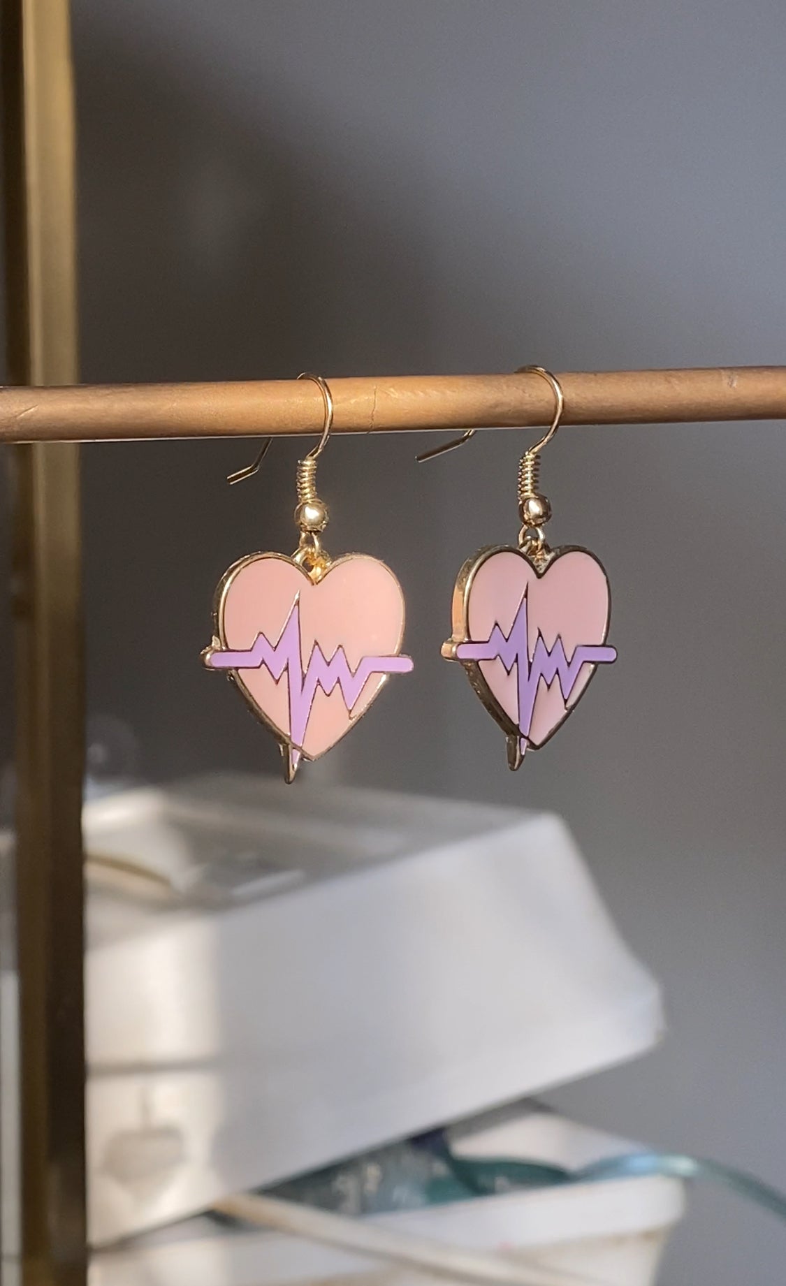 PINK HEART EARRINGS