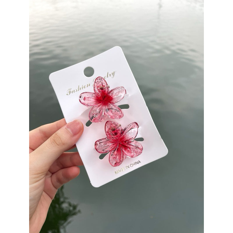 SMALL CLEAR GLITTER CLIP SET