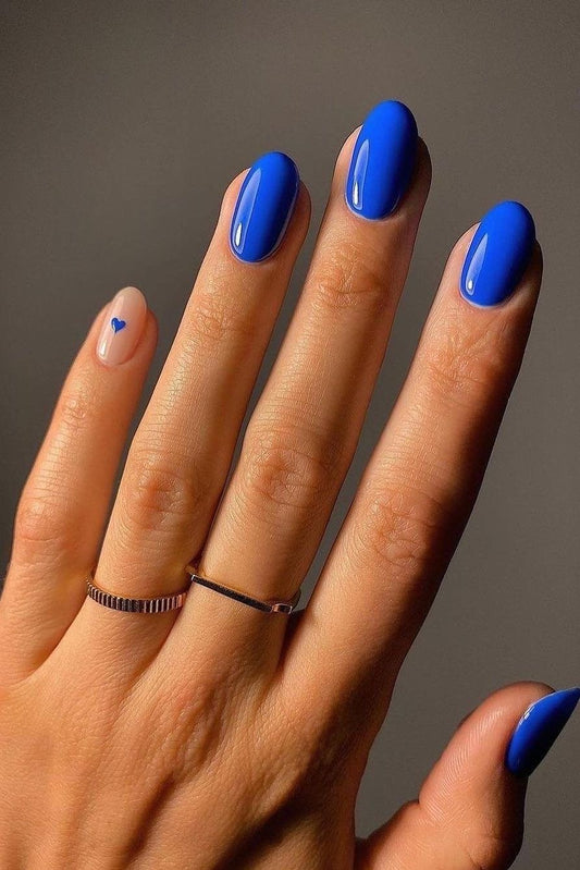 BLUE KOREAN NAIL COLOR