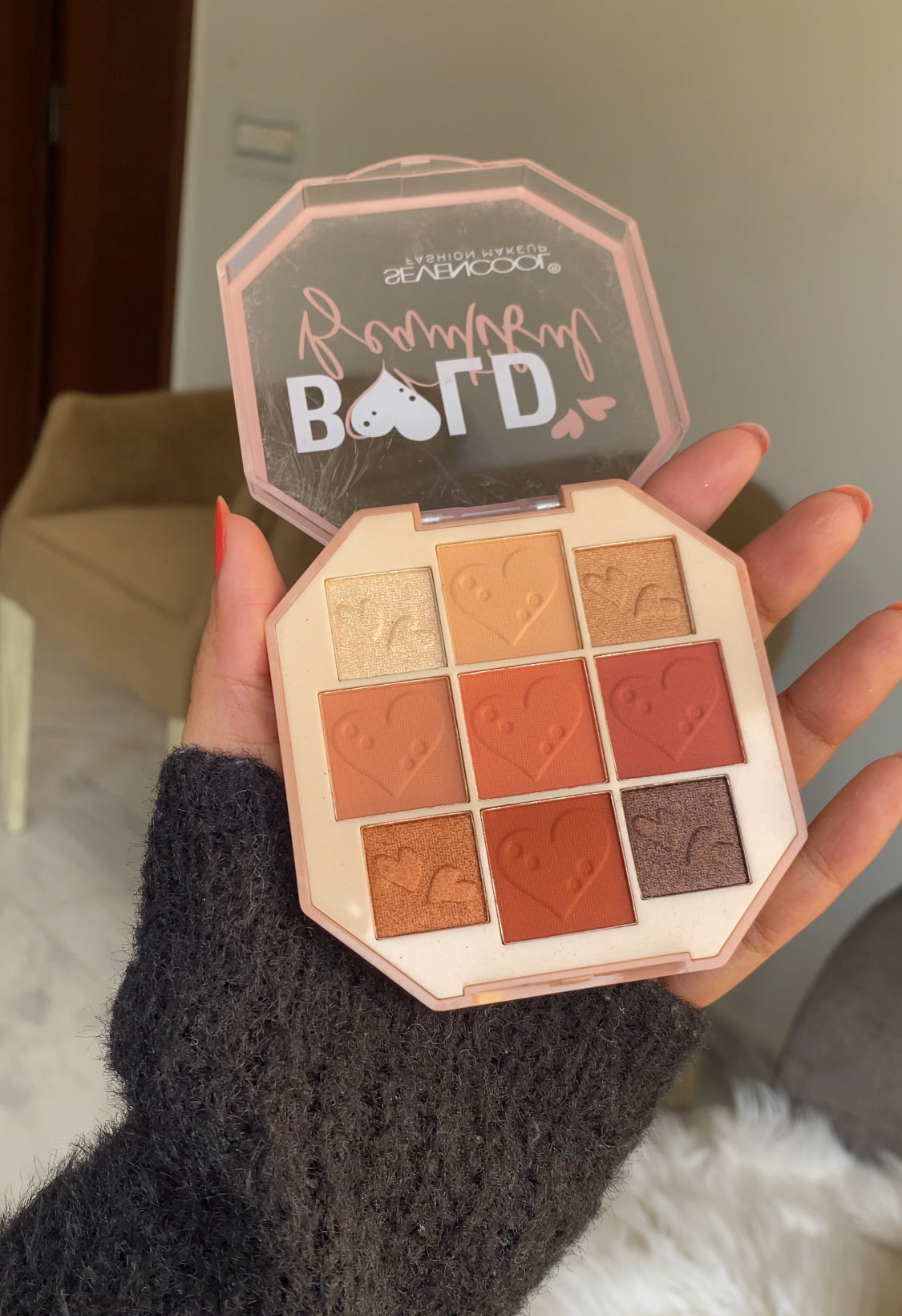 02 BOLD BEAUTIFUL EYESHADOW BLUSH AND HIGHLIGHTER PALETTE BY SEVENCOOL